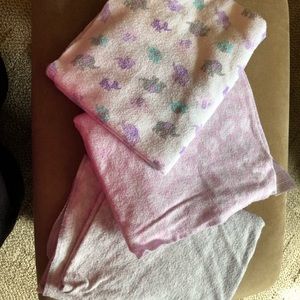 Set of 3 flannel receiving blankets
